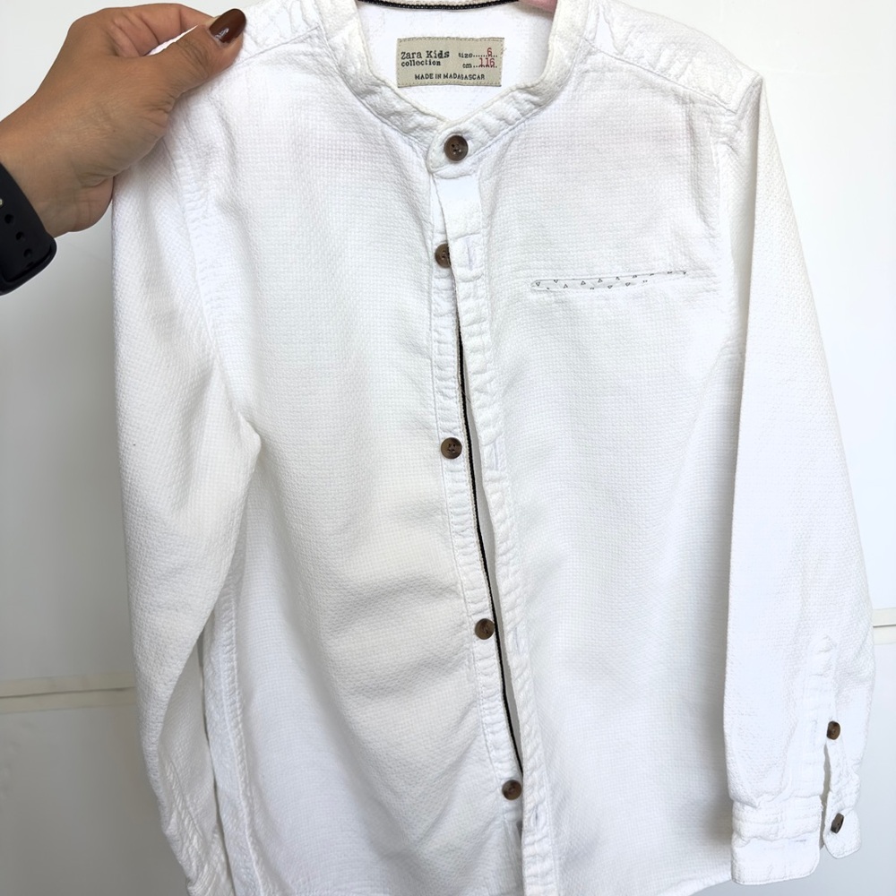 White bottom down shirt